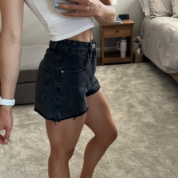 Cotton On Black Jean Shorts High Rise Mom Short - Picture 1 of 5